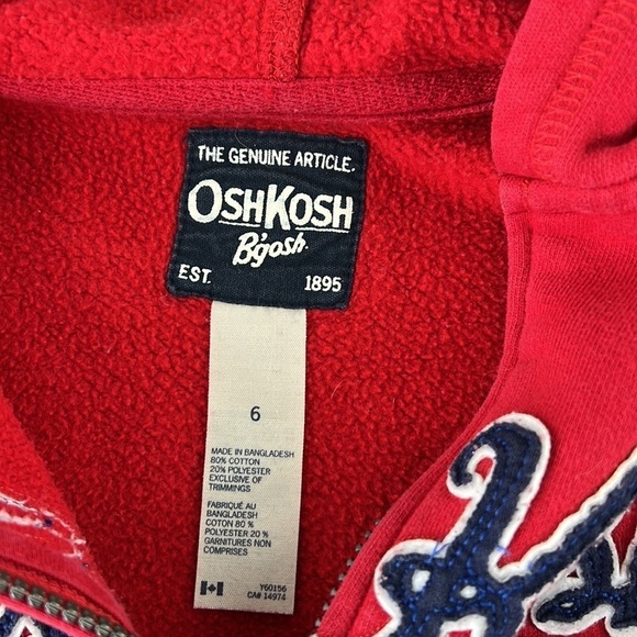 Kid's OshGosh B'gosh Red Hoodie - Picture 3 of 6